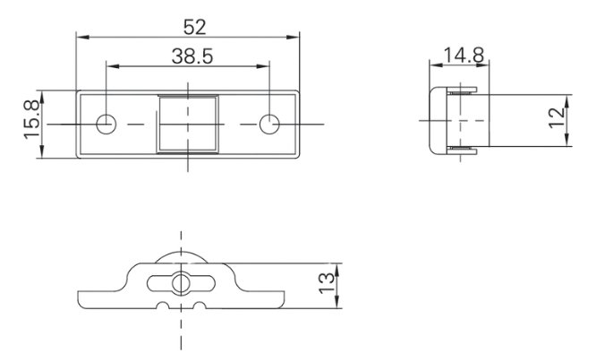 SINGLE ROLLER (16 MM) Technical Drawing