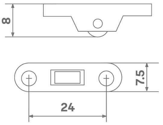 MESH ROLLER (7.5 MM) Technical Drawing