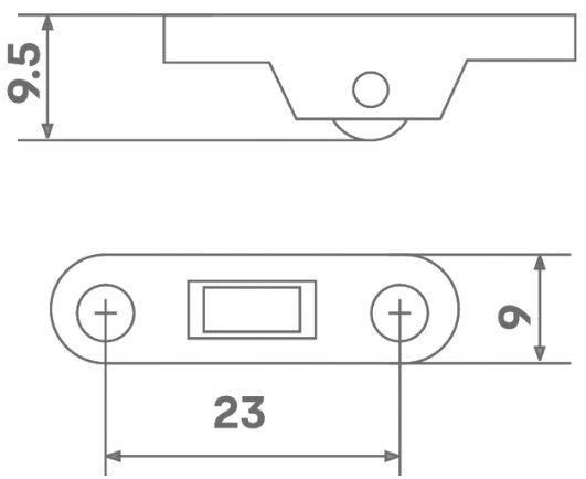 MESH ROLLER (9 MM) Technical Drawing