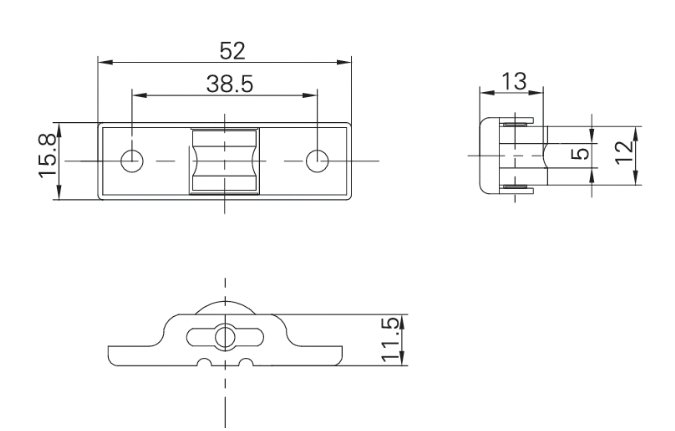 SINGLE ROLLER (14 MM) Technical Drawing